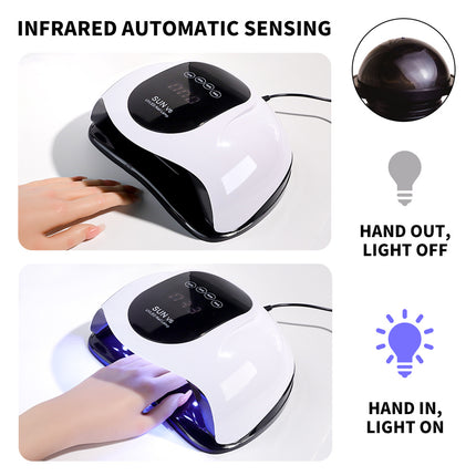 UV Light For Nails, LED Nail Light For Gel Polish, Fast Nail Dryer With Automatic Sensor, 4 Timer Setting, Small & Portable, UV LED Nail Lamp For Fingernail And Toenail