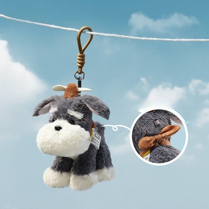 Babycare Plush West Highland Puppy Schnauzer Doll Bag Keychain Pendant