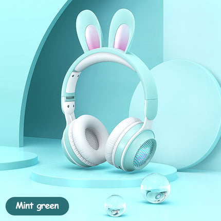 Rabbit sports headphones gamings Luminous Extendable Wheat Headphones