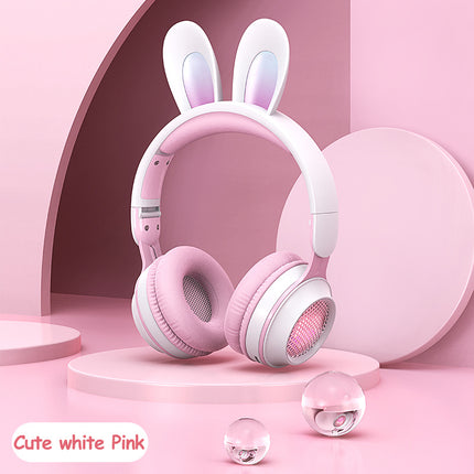 Rabbit sports headphones gamings Luminous Extendable Wheat Headphones