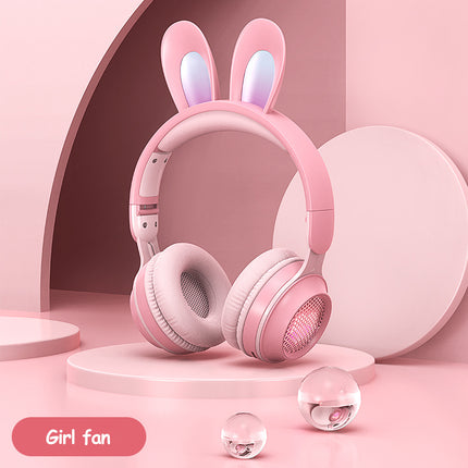 Rabbit sports headphones gamings Luminous Extendable Wheat Headphones