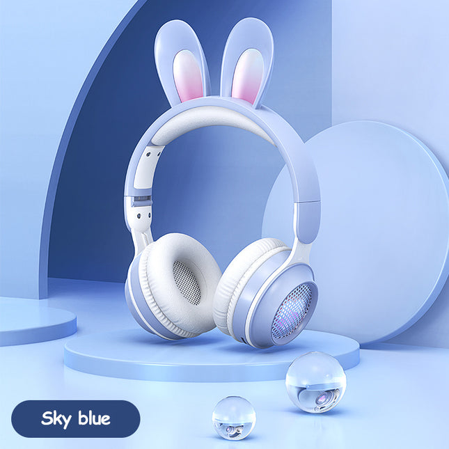 Rabbit sports headphones gamings Luminous Extendable Wheat Headphones